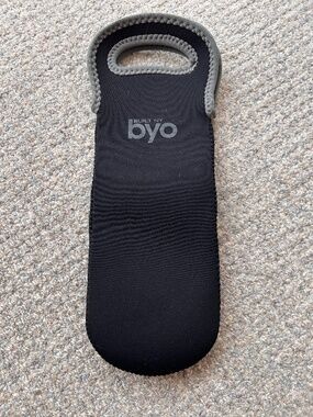 Built NY BYO Wine holder neoprene black with gray border on handle